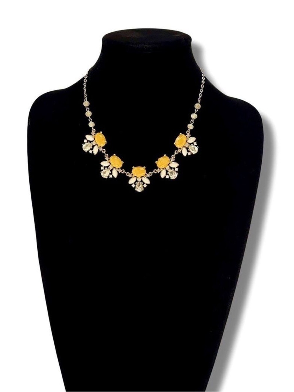 The Limited Yellow & Crystal Bib Necklace | NWT